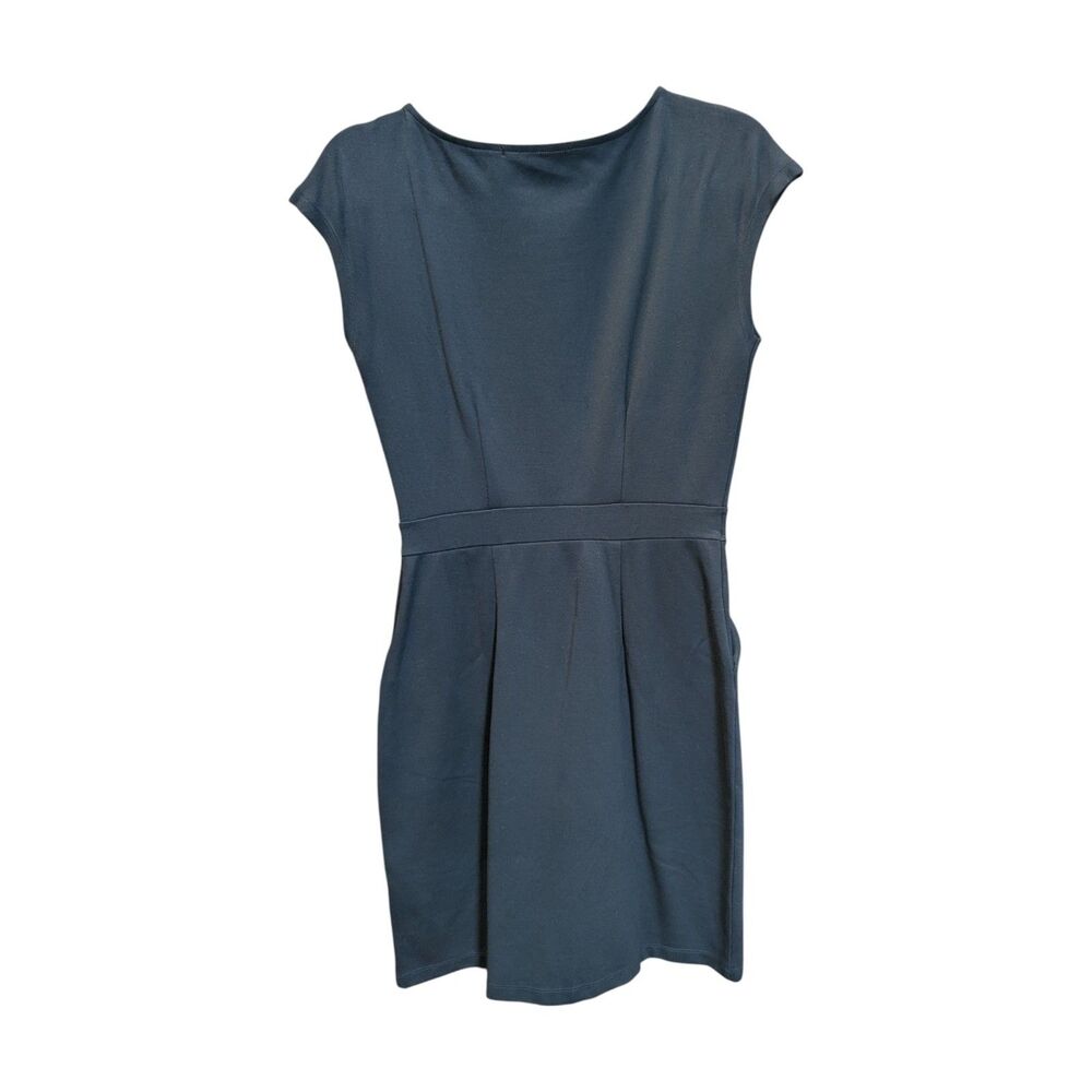 Quince Ultra-Stretch Ponte Cap Sleeve Dress in Navy Size S - Picture 4 of 7